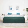 vidaXL Bettrahmen mit Matratze Dunkelgrün 200 x 200 cm Stoff 3398441 Bild 3