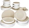 Wave Cream 27-teiliges Tafelservice Set für 6 Personen - Kombiservice aus hochwertigem Porzellan Bild 3