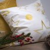 Kissen Deko gelb Weihnachtssterne 40x40 Polyester kissenbezug Dekokissen Bild 3