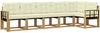 vidaXL Outdoor-Sofagarnitur mit Kissen 6 pcs Weiß und Creme 3389528 Bild 2