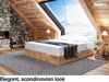 MEBLINI Boxspringbett LOFTY BOX 120x220 cm mit Bettkasten - H4/Hellgrau Samt Polsterbett - Doppelbett mit Topper & Taschenfederkern-Matratze Bild 2