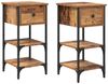 vidaXL Nachttisch 2 pcs Braun 33,5 x 36 x 70 cm Holzwerkstoff 871237 Bild 2