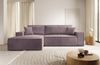 Selsey 'Farese ' Ecksofa mit Cordbezug, Schlaffunktion und Stauraum, Rosa, links Bild 2