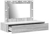 vidaXL Schminktisch mit Schubladen Grau 100 x 40 x 70 cm Holzwerkstoff 865240 Bild 4