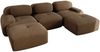 Ecksofa modular 75cm×298cm×178cm aus Cordstoff – rahmenloses Sofa mit hochelastischer Polsterung in Braun Bild 4