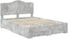 vidaXL Bettrahmen mit Kopfteil Beton Grau 150 x 200 cm Holzwerkstoff 3413590 Bild 4