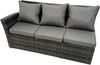 Fimous 9 Sitzer Hoher Rücken Dunkelgrau gemischt Rattan Ecksofa Set Gartenmöbel Rechteckiger Esstisch 2 Hockern Sessel Bild 4