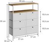 Kommode Belaro Weiß 80 x 95 cm 6 Schubladen Vicco Bild 2
