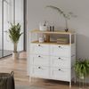 Kommode Belaro Weiß 80 x 95 cm 6 Schubladen Vicco Bild 3