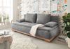 Schlafsofa MILA LUX. 3DL Stoff dunkelgrau inkl. Bettkasten 208 Bild 2