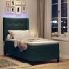 vidaXL Boxspringbett mit LED-Lichtleisten Grün 100 x 200 cm Samt 3343859 Bild 5