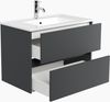 Badmöbel Taifun & Waschtisch 80 cm 2 Greifraum SoftClose Auszüge Grafit : Grafit Bild 4