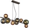 LED Hängelampe, Glaskugeln, grau, 9 Flammig, H 120 cm Bild 5
