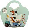DUO Dogs World Becher 460 ml DOG ON A SCOOTER in Tragetasche, New Bone China Porzellan Bild 3