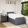 vidaXL Boxspringbett mit Matratze Dunkelgrau 80x200 cm Samt 3287591 Bild 3