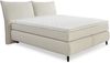 Boxspringbett 180x200 H3 Federkernmatratzen Bonell Topper Flachgewebe Beige Grau Bild 1