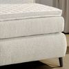 Boxspringbett 180x200 H3 Federkernmatratzen Bonell Topper Flachgewebe Beige Grau Bild 4