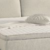 Boxspringbett 180x200 H3 Federkernmatratzen Bonell Topper Flachgewebe Beige Grau Bild 5