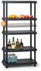 Dmora Goshenita Outdoor-Garderobe, Outdoor-Regal, Mehrzweckschrank mit 3 Regalen, 100 % Made in Italy, Anthrazit, 82 x 40 x 165 cm Bild 5