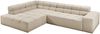 KAWOLA Sofa NEVADA Ecksofa Feincord beige mit motorischem Sitzvorzug Recamiere links 70 x 215 x 319 cm Bild 3