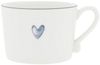 Bastion Collections Tasse Iris Blue, Keramik, Spülmaschinengeeignet, Weiß, Herz, H: 7cm Bild 2