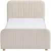 Vente-unique - ROGADI Bett Stoff Weiß - B 201 cm x H 80 cm x L 97 cm Bild 3