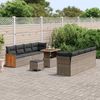 vidaXL Gartensofa-set mit Kissen 12 pcs Grau Poly-Rattan 3365233 Bild 3