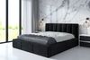 Polsterbett IGI 120x200 mit Matratze, Bettkasten und Lattenrost. Farbe: Schwarz 20 Bild 2
