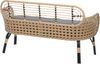 Gartenbank mit Auflage PRATELLO 122 cm Natürlich Bild 5