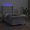 vidaXL Boxspringbett mit Matratze & LED Weiß 100x200 cm Kunstleder 3139368 Bild 3