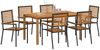 vidaXL Garten Essgruppe 7 pcs Schwarz Massivholz Akazie 3365520 Bild 3