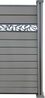 WPC-Sichtschutzzaun Valla Alu Dekor H190 - 5x Element + 6x Pfosten - Grau Bild 3