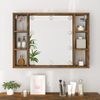 vidaXL Spiegelschrank mit LED Räuchereiche 76x15x55 cm 820445 Bild 5