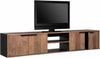 TV Board Cosmo aus Teakholz, modern und hängend, natur, 205 cm Breite, vormontiert Bild 2