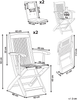 Set mit 2 Stühlen und Sitzkissen MAUI PREMIUM Akazienholz Blau Bild 2