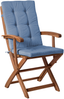 Set mit 2 Stühlen und Sitzkissen MAUI PREMIUM Akazienholz Blau Bild 4