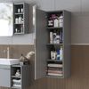 Roomart LYCIA-82 Badmöbel - nur Hochschrank - H 114 x B 32 x T 35 cm • Grau Bild 2