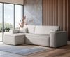 Selsey 'Scarlo L' Ecksofa mit Schlaffunktion, Cordbezug in Hellbeige, 83 x 244 x 145 cm Bild 3