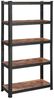 Songmics Standregal, 2er Set, Bücherregal, Lagerregal, 5 Ablagen, Küchenregal, Regal, 30 x 75 x 150 cm, bis 650 kg belastbar, verstellbare Ablagen, Industrie-Design, vintagebraun-schwarz GLR030B02 Bild 1