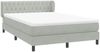 vidaXL Boxspringbett mit Matratze Hellgrau 160x220 cm Samt 3317823 Bild 4