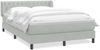 vidaXL Boxspringbett mit Matratze Hellgrau 160x220 cm Samt 3317823 Bild 2