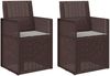 vidaXL Garten Esszimmerstühle 2 pcs Braun und Hellgrau PP 899992 Bild 2