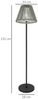 Novzep LED Stehlampe Solar Stehlampe Rattan Solarlampen Lichtsensor LED Solarleuchte, im Boho-Stil Ø33x135 cm Bild 3