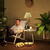 Novzep LED Stehlampe Solar Stehlampe Rattan Solarlampen Lichtsensor LED Solarleuchte, im Boho-Stil Ø33x135 cm Bild 2