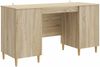 vidaXL Schreibtisch Sonoma-Eiche 142,5 x 50 x 75 cm Holzwerkstoff 3414596 Bild 2