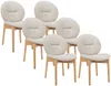 Vente-unique - ISADIO Stuhl Stoff Beige - B 59,5 cm x H 83 cm x L 50,5 cm Bild 2