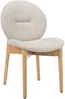 Vente-unique - ISADIO Stuhl Stoff Beige - B 59,5 cm x H 83 cm x L 50,5 cm Bild 4