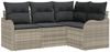 vidaXL Gartensofa-set 4 pcs Hellgrau Poly-Rattan 3345682 Bild 2