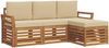 vidaXL Outdoor-Sofagarnitur mit Kissen 4 pcs Natur und Beige 3374613 Bild 2