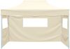 vidaXL Faltzelt mit 3 Seitenteilen 3x4,5 m Creme 44972 Bild 2